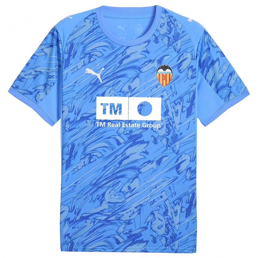 ילדים ולנסיה כחול לבן חולצת שוער 2025/26 חולצה קצרה ילדים ולנסיה כחול לבן חולצת שוער 2025/26 חולצה קצרה