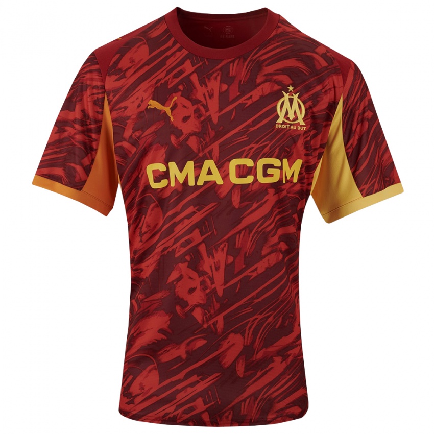 ילדים אולימפיק מרסיי בורדו חום חולצת שוער 2025/26 חולצה קצרה