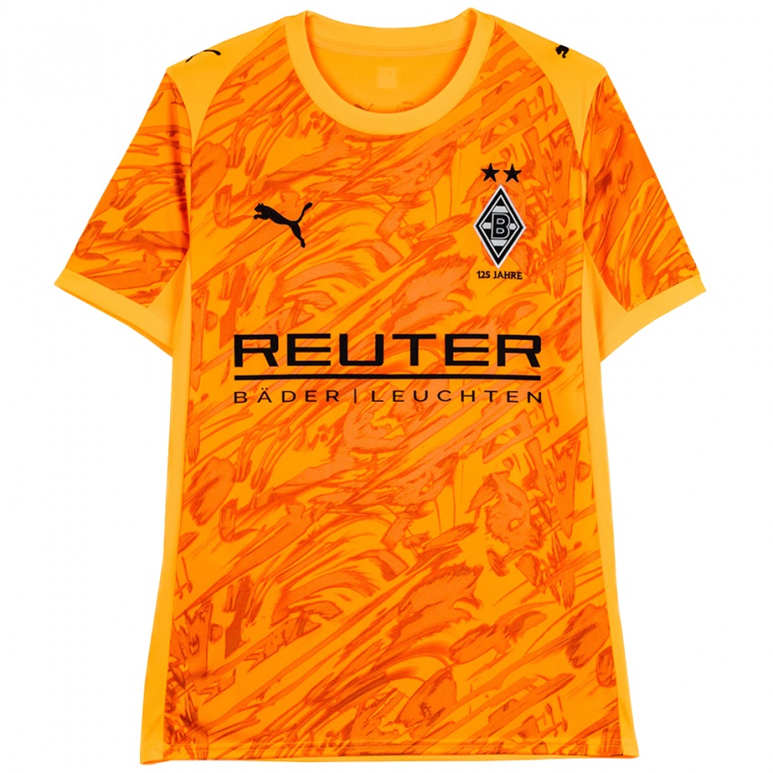 ילדים בורוסיה מנשנגלדבך שחור צהוב כתום חולצת שוער 2025/26 חולצה קצרה