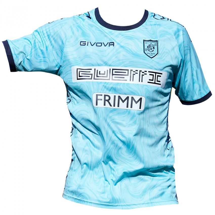 ילדים יובה סטאביה לבן כחול בהיר חולצת שוער 2025/26 חולצה קצרה