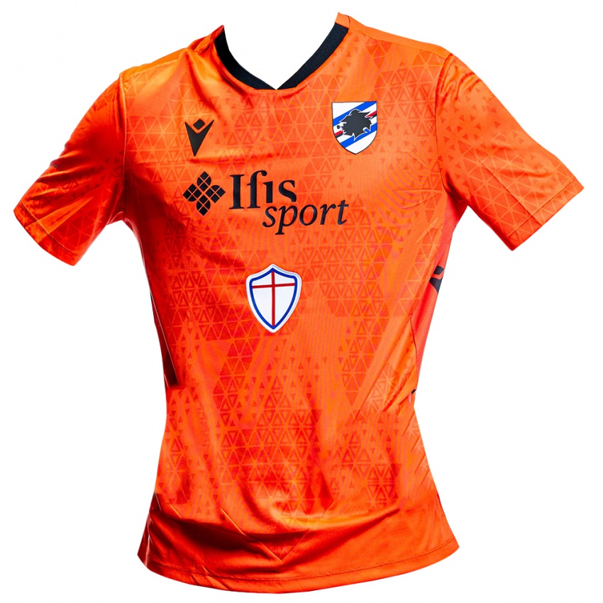 ילדים סמפדוריה שחור כתום כהה חולצת שוער 2025/26 חולצה קצרה