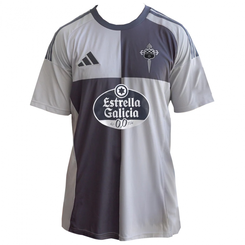 ילדים אלברו חואן #7 אפור כסף הרחק ג'רזי 2025/26 חולצה קצרה