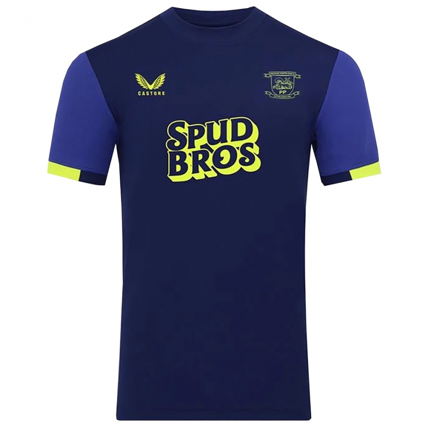 ילדים מאדס פרקיאר-ינסן #10 כחול נייבי צהוב הרחק ג'רזי 2025/26 חולצה קצרה