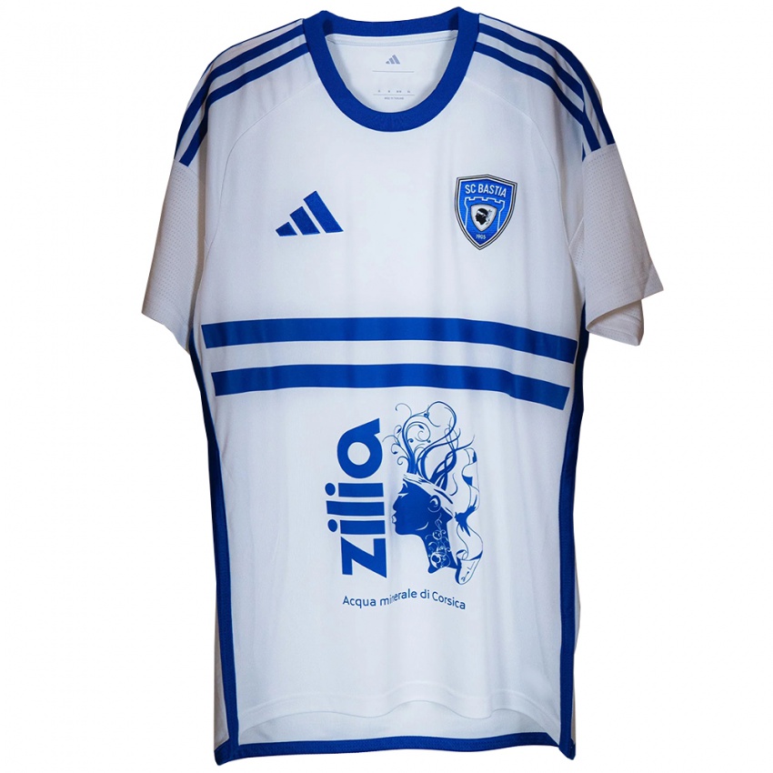 ילדים Lisandru Dottel #3 לבן כחול הרחק ג'רזי 2025/26 חולצה קצרה ילדים Lisandru Dottel #3 לבן כחול הרחק ג'רזי 2025/26 חולצה קצרה