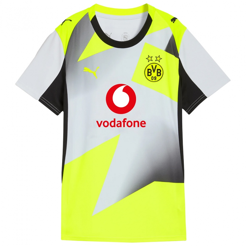 ילדים השם שלך #0 צהוב פלואורסצנטי הרחק ג'רזי 2025/26 חולצה קצרה ילדים השם שלך #0 צהוב פלואורסצנטי הרחק ג'רזי 2025/26 חולצה קצרה