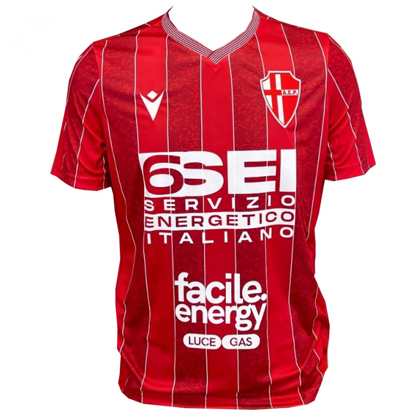 ילדים Pietro Carlin #7 אדום לבן הרחק ג'רזי 2025/26 חולצה קצרה