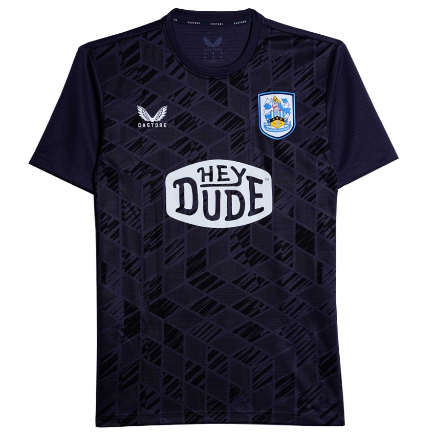 ילדים האדרספילד טאון שחור לבן חולצת שוער 2025/26 חולצה קצרה