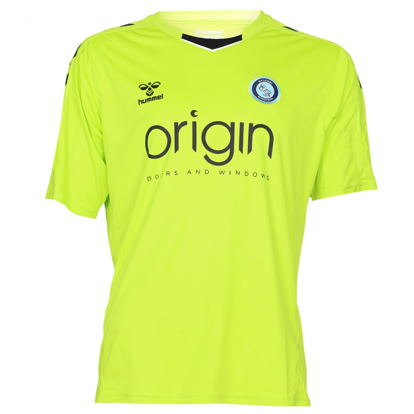 ילדים וויקומב וונדררס ירוק פלורסנט חולצת שוער 2025/26 חולצה קצרה ילדים וויקומב וונדררס ירוק פלורסנט חולצת שוער 2025/26 חולצה קצרה