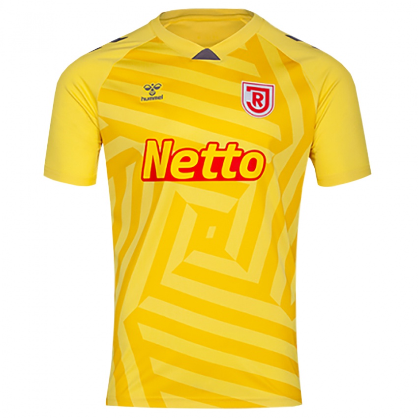 ילדים יאן רגנסבורג אפור צהוב חולצת שוער 2025/26 חולצה קצרה