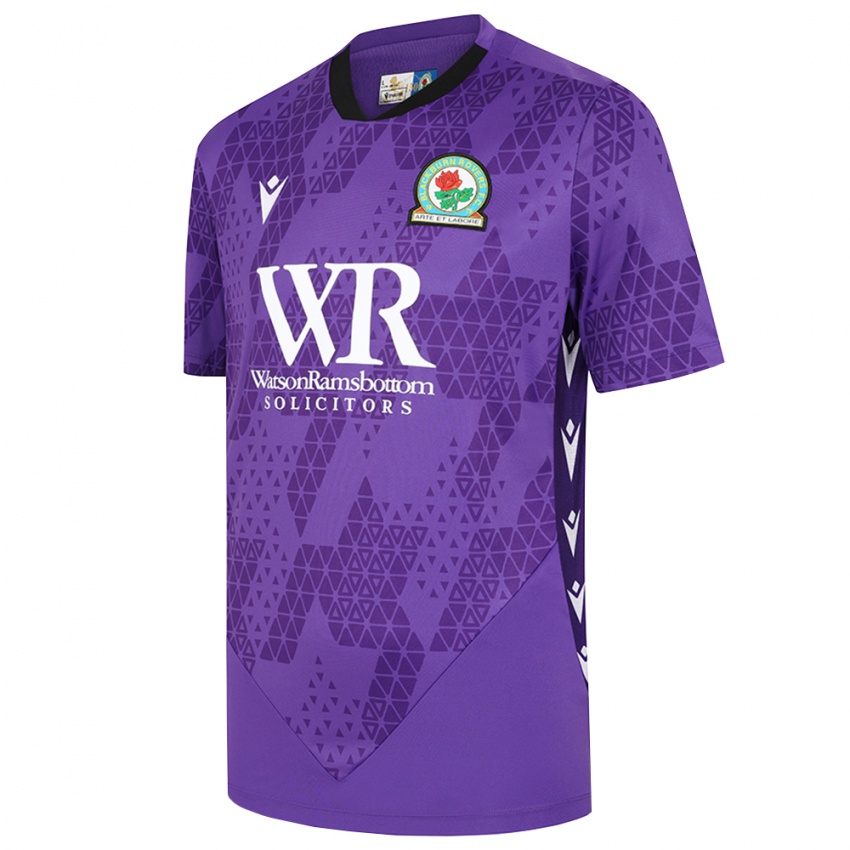 ילדים בלקברן רוברס סגול לבן חולצת שוער 2025/26 חולצה קצרה ילדים בלקברן רוברס סגול לבן חולצת שוער 2025/26 חולצה קצרה