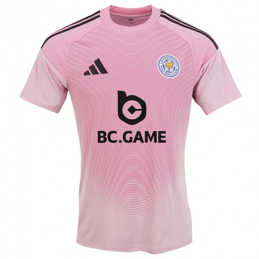 ילדים לסטר סיטי ורוד פריחת הדובדבן חולצת שוער 2025/26 חולצה קצרה