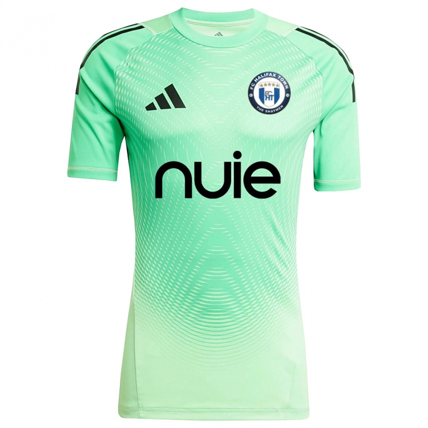 ילדים הליפקס טאון ירוק שחור דשא חולצת שוער 2025/26 חולצה קצרה