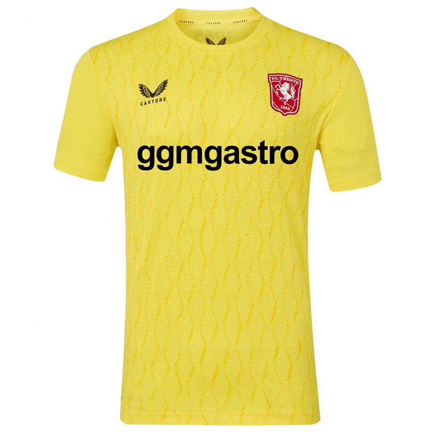 ילדים טוונטה צהוב שחור חולצת שוער 2025/26 חולצה קצרה