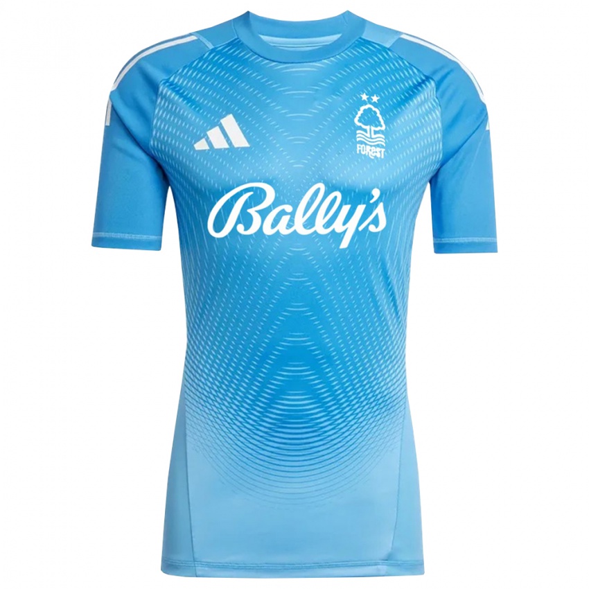 ילדים נוטינגהאם פורסט כחול לבן חולצת שוער 2025/26 חולצה קצרה