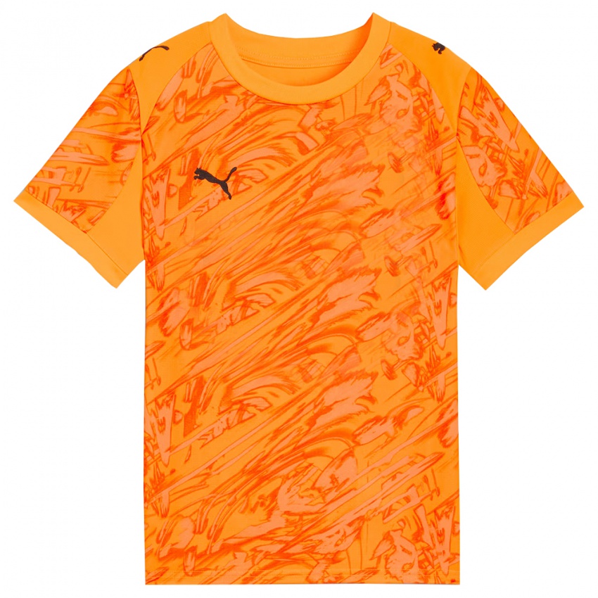 ילדים ג'ירונה כתום שחור חולצת שוער 2025/26 חולצה קצרה