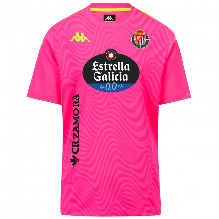 ילדים ריאל ואיאדוליד ורוד עמוק שחור חולצת שוער 2025/26 חולצה קצרה