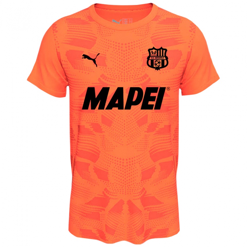 ילדים ססואולו שחור כתום חולצת שוער 2025/26 חולצה קצרה