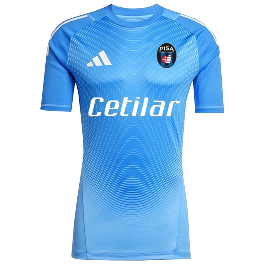 ילדים AC פיזה תכלת לבן חולצת שוער 2025/26 חולצה קצרה