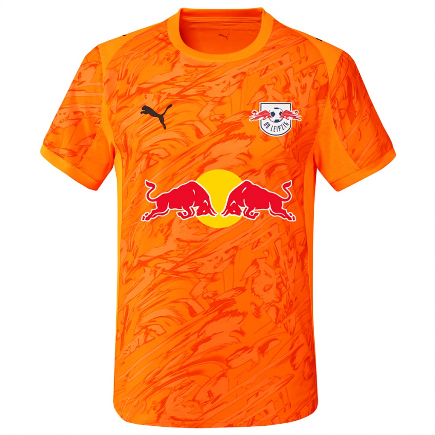 ילדים ר.ב. לייפציג כתום אדום חולצת שוער 2025/26 חולצה קצרה