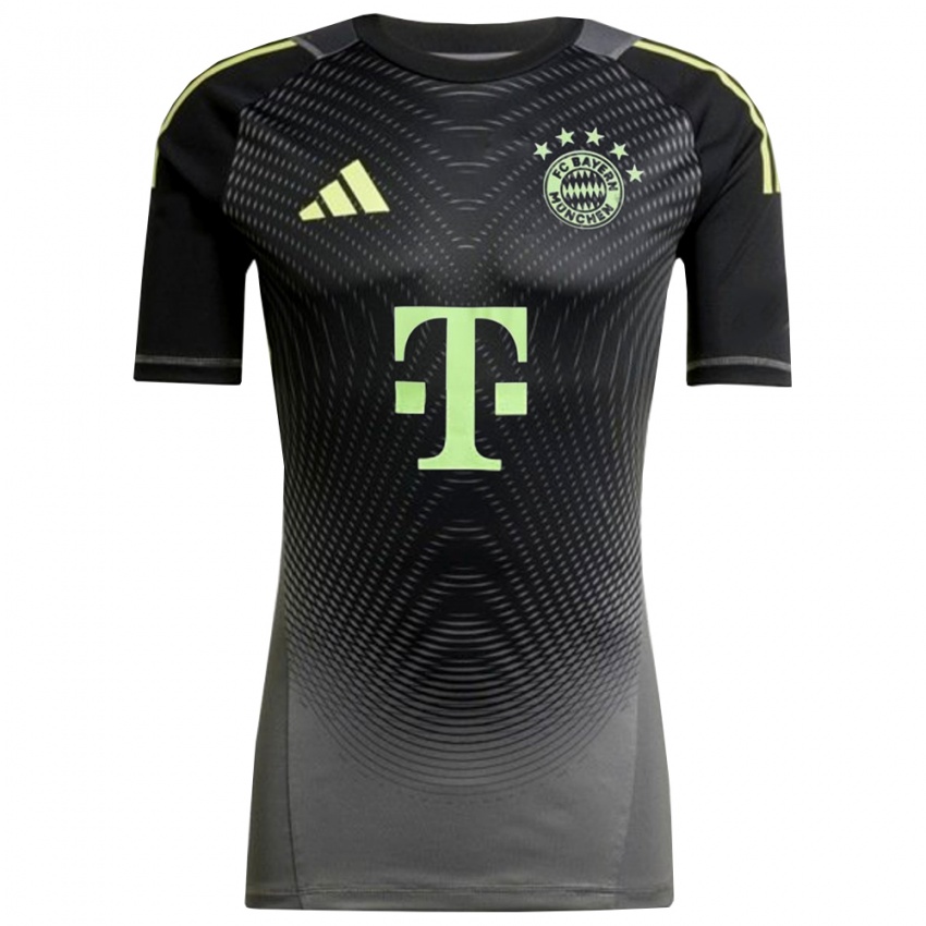 ילדים באיירן מינכן צהוב ירוק שחור חולצת שוער 2025/26 חולצה קצרה