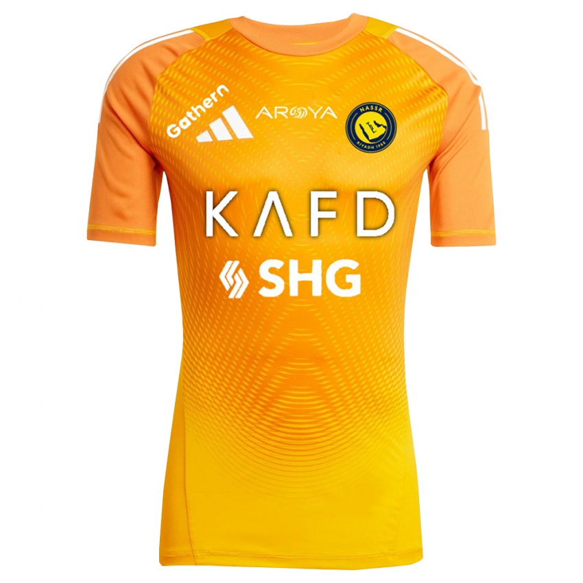 ילדים א-נסר לבן צהוב כתום חולצת שוער 2025/26 חולצה קצרה