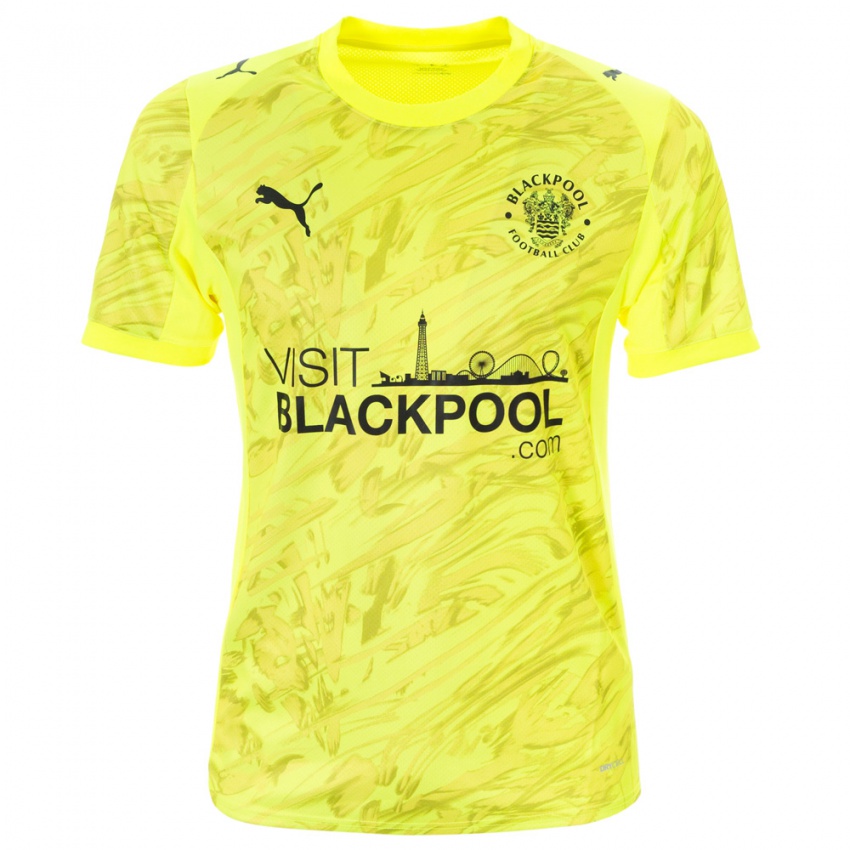 ילדים בלקפול שחור צהוב חולצת שוער 2025/26 חולצה קצרה