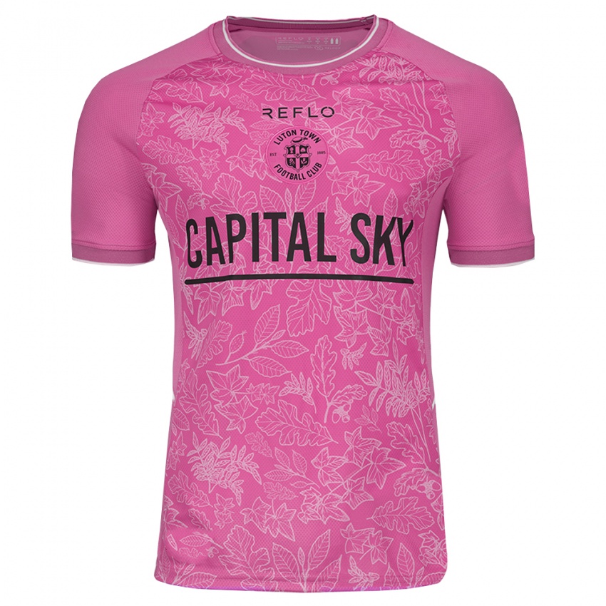 ילדים לוטון טאון שחור ורוד חולצת שוער 2025/26 חולצה קצרה