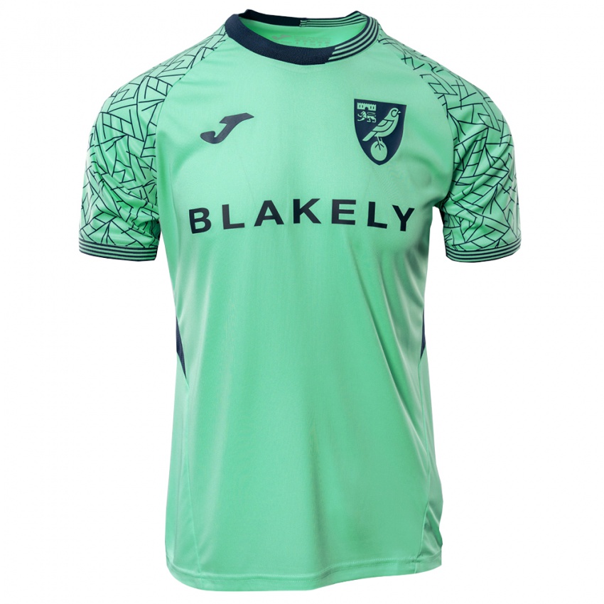 ילדים נוריץ' סיטי שחור אקווה חולצת שוער 2025/26 חולצה קצרה