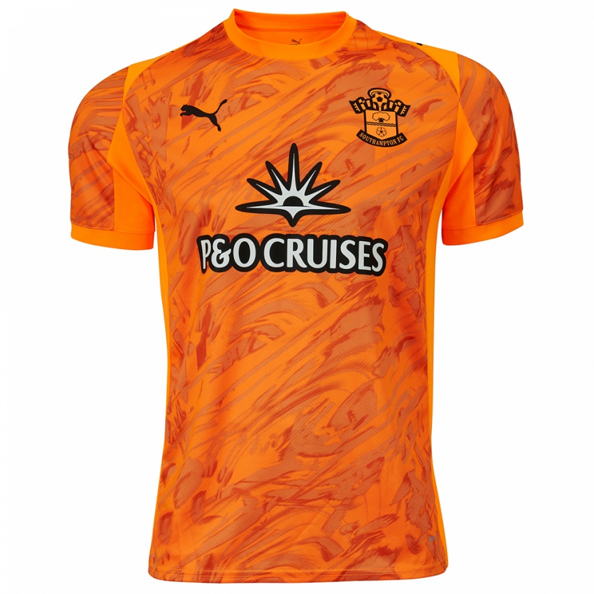 ילדים סאות'המפטון כתום שחור חולצת שוער 2025/26 חולצה קצרה