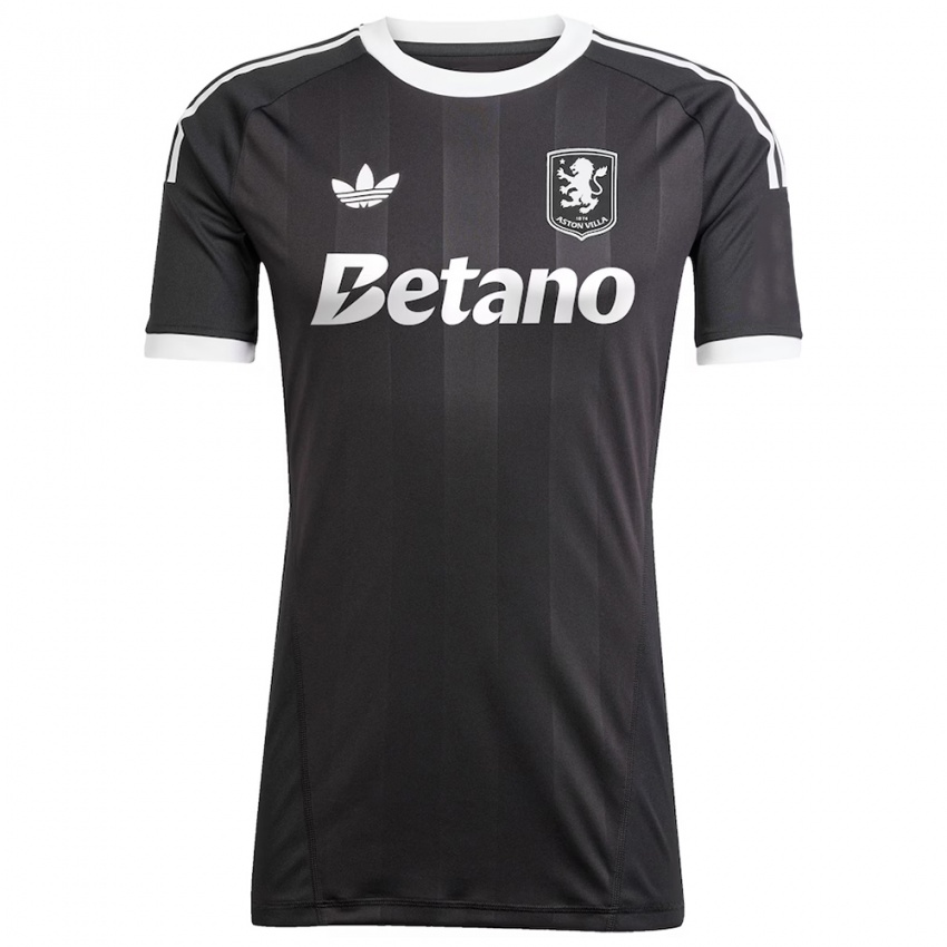 ילדים אסטון וילה שחור לבן חולצת שוער 2025/26 חולצה קצרה