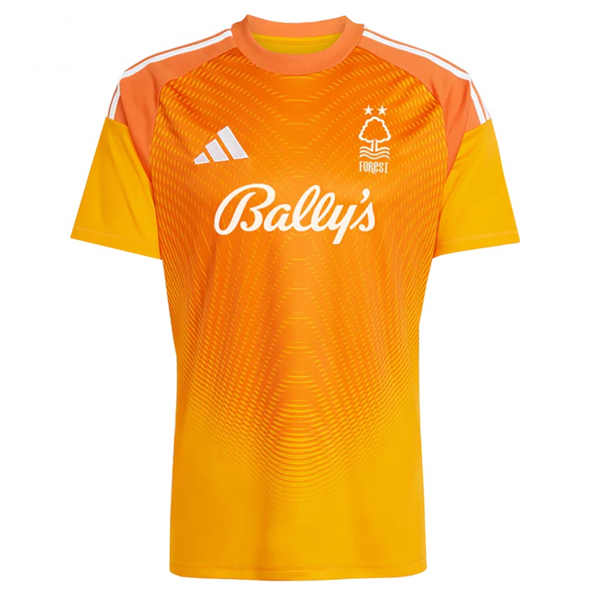 ילדים נוטינגהאם פורסט כתום לבן חולצת שוער 2025/26 חולצה קצרה