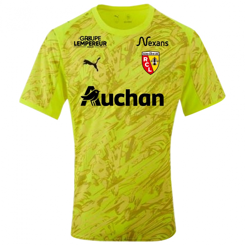 ילדים לאנס ירוק פלורסנט שחור חולצת שוער 2025/26 חולצה קצרה