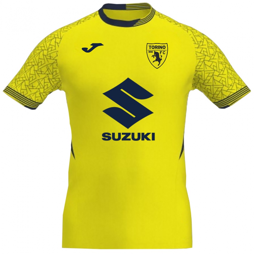 ילדים טורינו שחור צהוב חולצת שוער 2025/26 חולצה קצרה