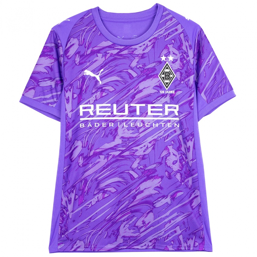 ילדים בורוסיה מנשנגלדבך לבן לילך חולצת שוער 2025/26 חולצה קצרה