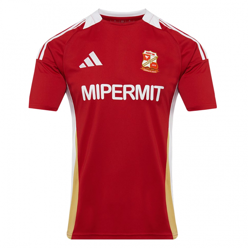 גברים השם שלך #0 אדום לבן זהב ג'רזי ביתית 2025/26 חולצה קצרה