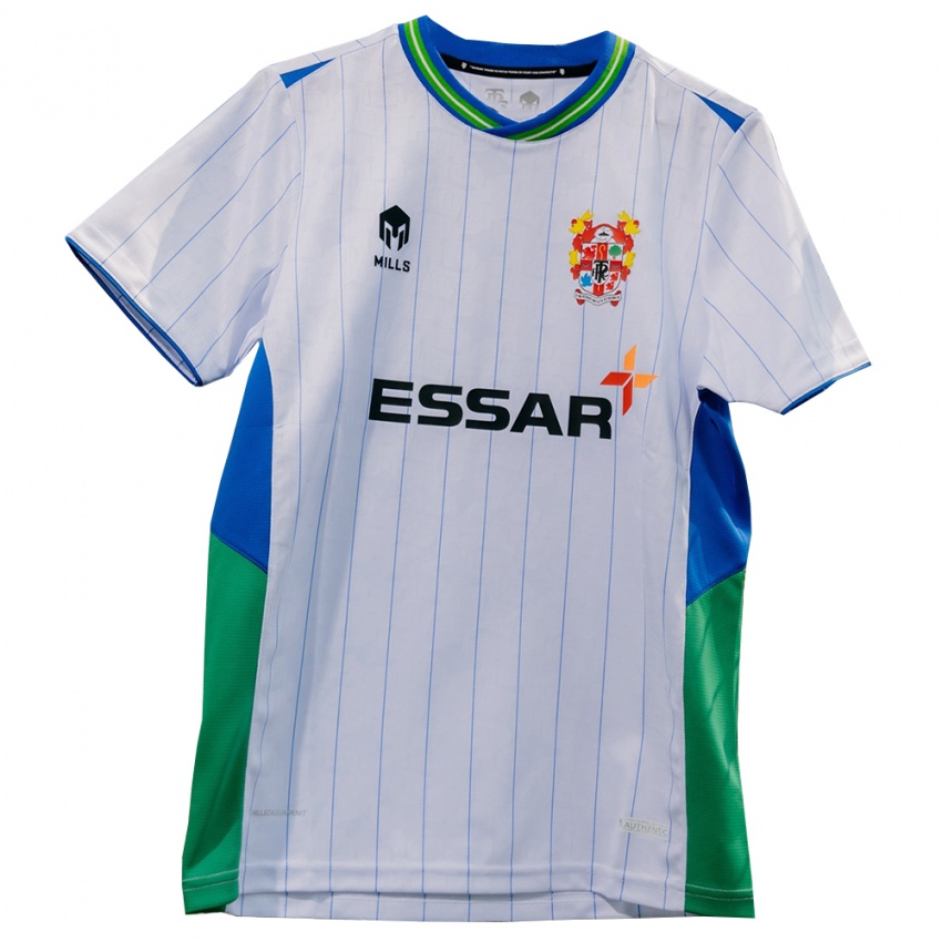 גברים השם שלך #0 לבן ירוק כחול ג'רזי ביתית 2025/26 חולצה קצרה