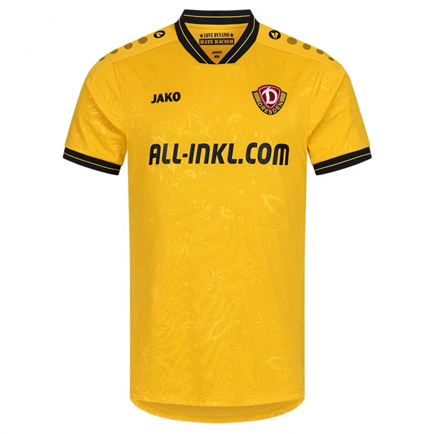 גברים השם שלך #0 צהוב שחור ג'רזי ביתית 2025/26 חולצה קצרה