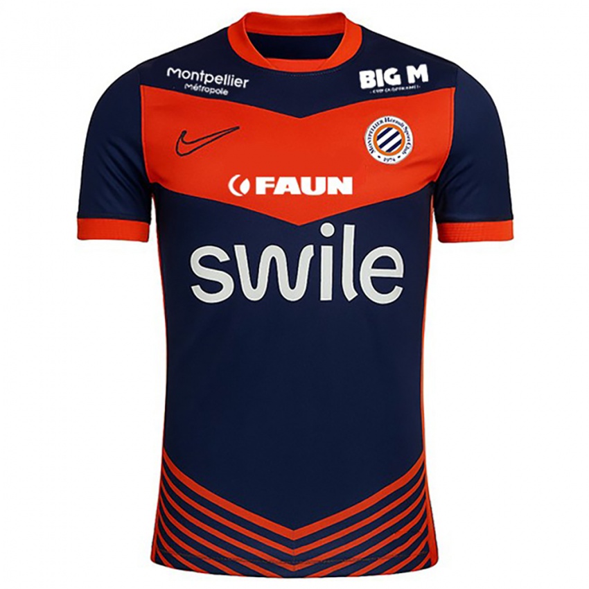 גברים Ali Mouandhu #0 כחול חצות כתום ג'רזי ביתית 2025/26 חולצה קצרה גברים Ali Mouandhu #0 כחול חצות כתום ג'רזי ביתית 2025/26 חולצה קצרה