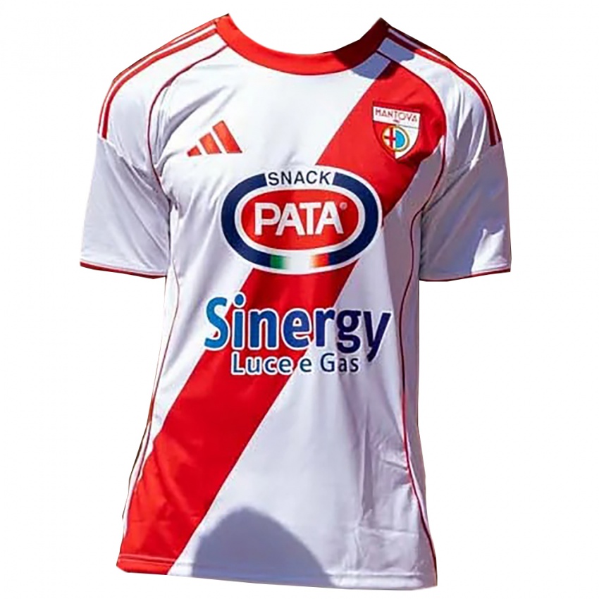 גברים Ernest Abdi #0 לבן אדום ג'רזי ביתית 2025/26 חולצה קצרה