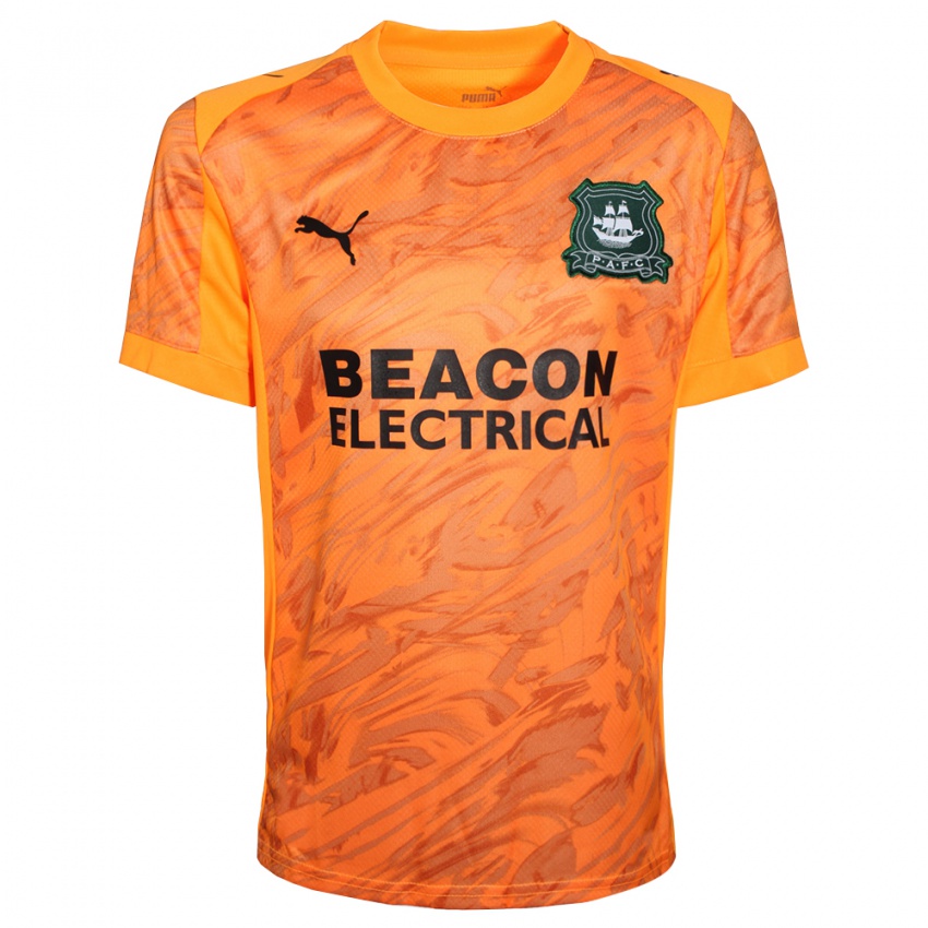 גברים פלימות' ארגייל שחור כתום חולצת שוער 2025/26 חולצה קצרה