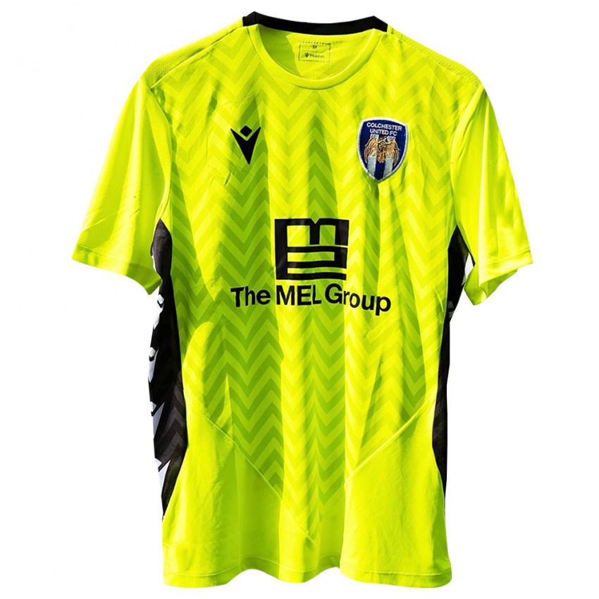 גברים קולצ'סטר יונייטד שחור צהוב חולצת שוער 2025/26 חולצה קצרה גברים קולצ'סטר יונייטד שחור צהוב חולצת שוער 2025/26 חולצה קצרה