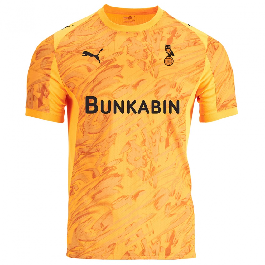 גברים אולדהאם אתלטיק שחור כתום חולצת שוער 2025/26 חולצה קצרה