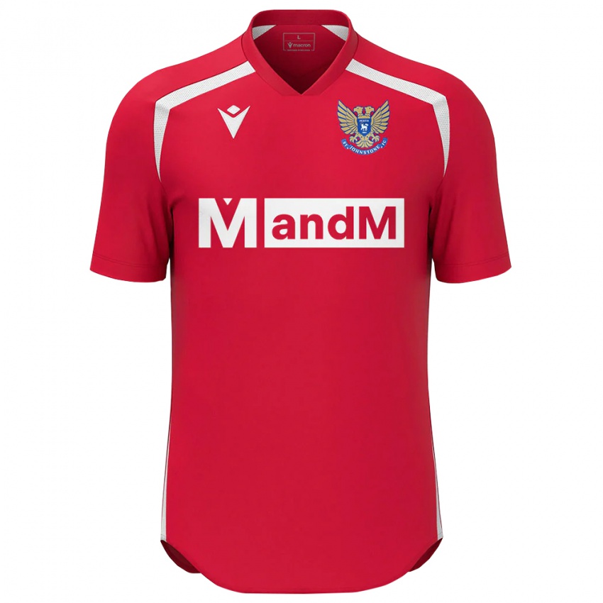 גברים סט. ג'ונסטון לבן אדום חולצת שוער 2025/26 חולצה קצרה