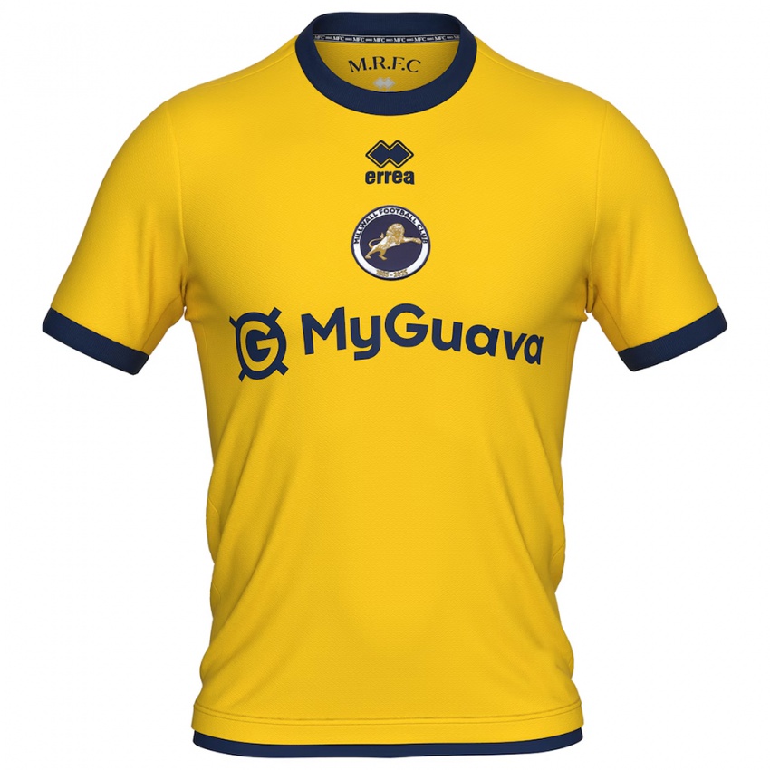 גברים מילוול צהוב שחור חולצת שוער 2025/26 חולצה קצרה