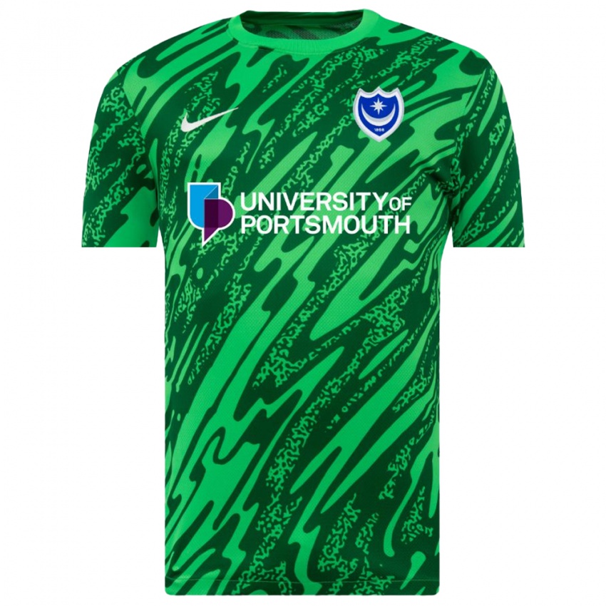 גברים פורטסמות' ירוק יער חולצת שוער 2025/26 חולצה קצרה