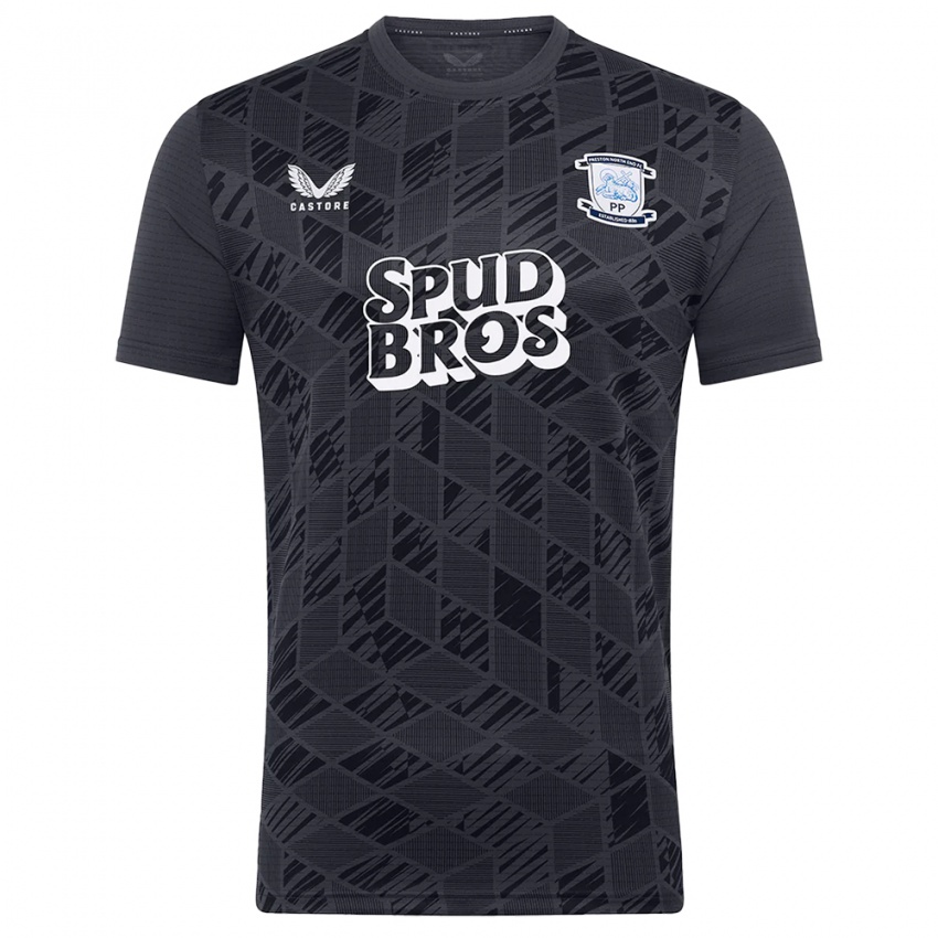 גברים פרסטון נורת' אנד שחור לבן חולצת שוער 2025/26 חולצה קצרה