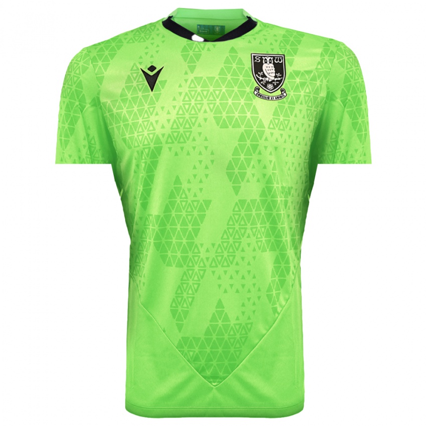 גברים שפילד ונסדיי שחור ירוק ליים חולצת שוער 2025/26 חולצה קצרה