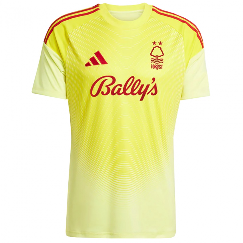 גברים נוטינגהאם פורסט צהוב בהיר כתום חולצת שוער 2025/26 חולצה קצרה