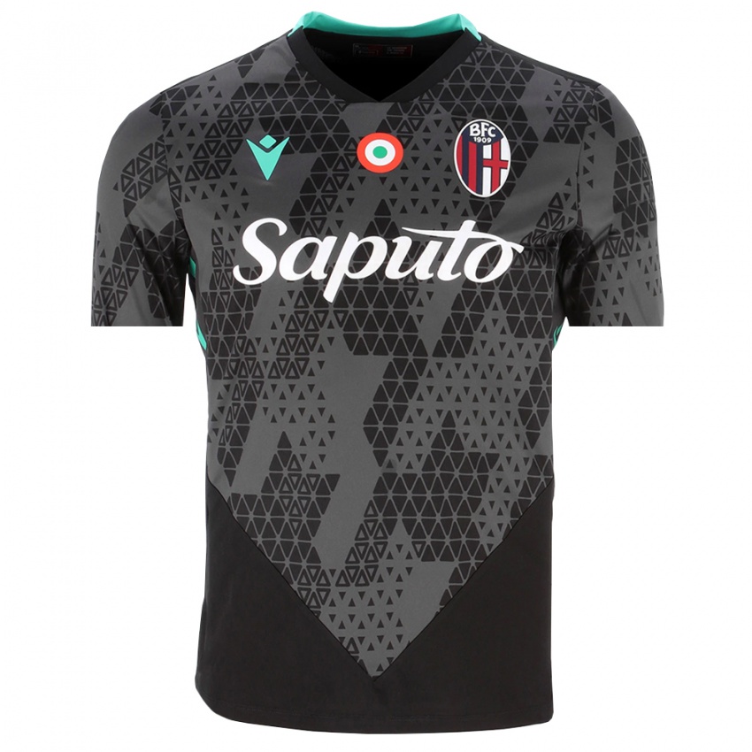 גברים בולוניה 1909 אפור שחור לבן חולצת שוער 2025/26 חולצה קצרה