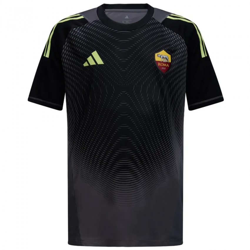 גברים רומא שחור ירוק בהיר חולצת שוער 2025/26 חולצה קצרה